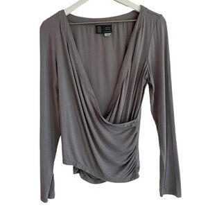 Anthropologie Saturday Sunday Jersey Faux Wrap Top, Size M